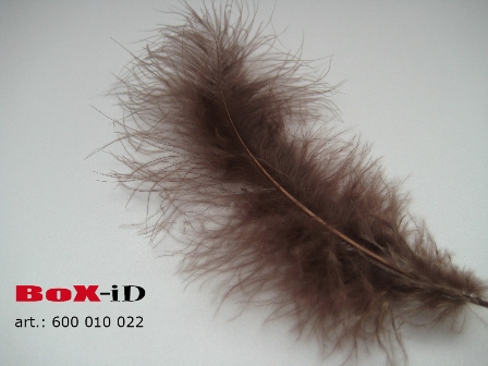 Plumes Marabou +/- 14 cm couleur 22 brun clair